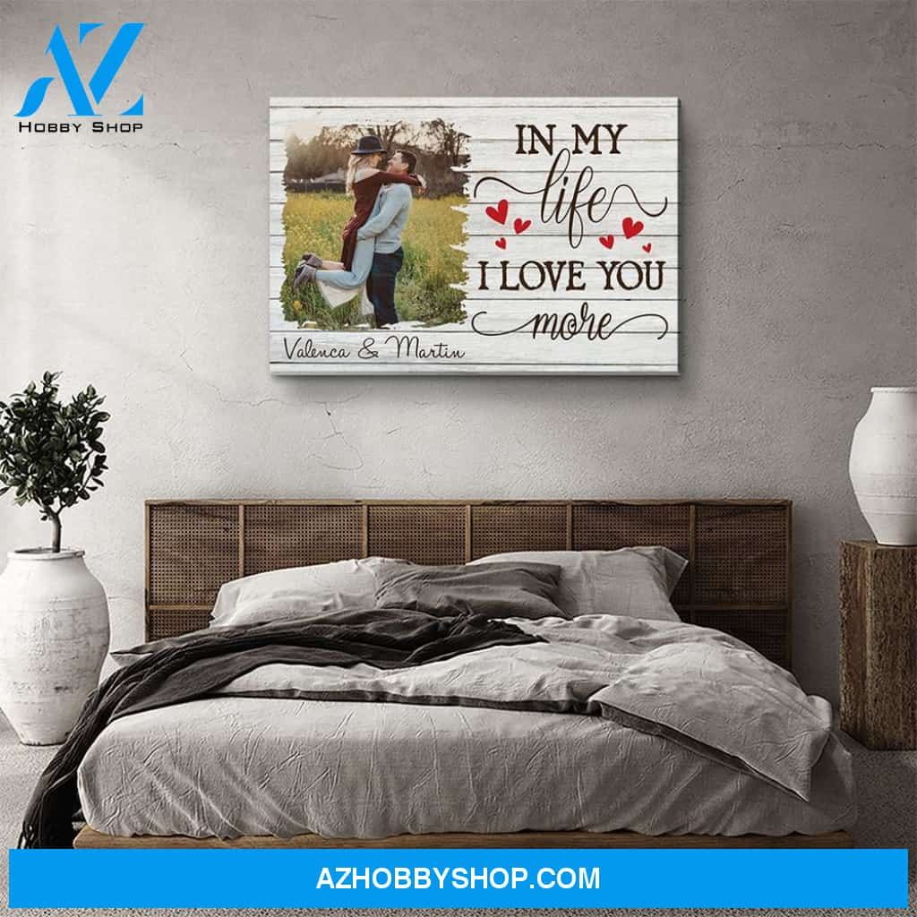 I Love You More - Personalized Custom Photo Canvas