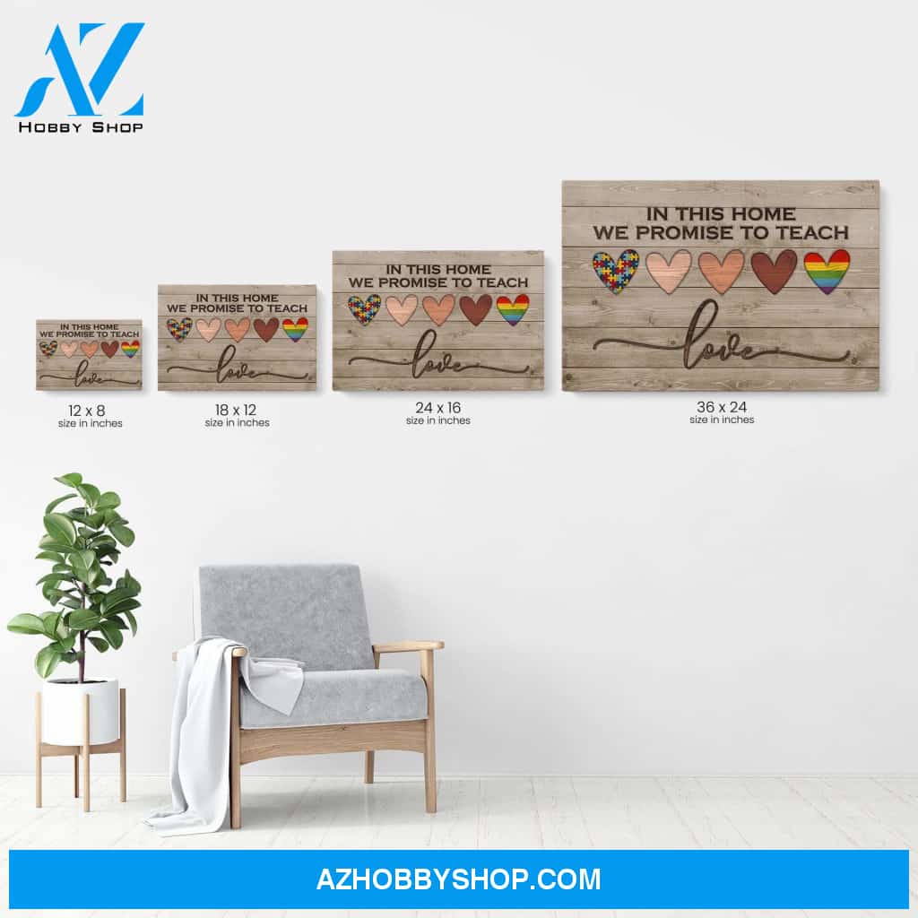 In This Home We Promise To Teach Canvas