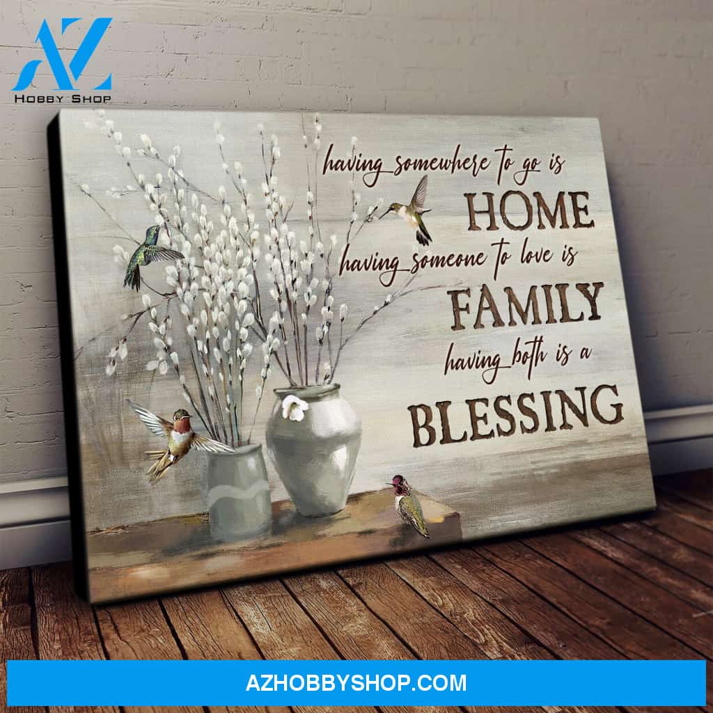 Jesus - Having both Home and Family is a blessing - Landscape Canvas Prints - Wall Art