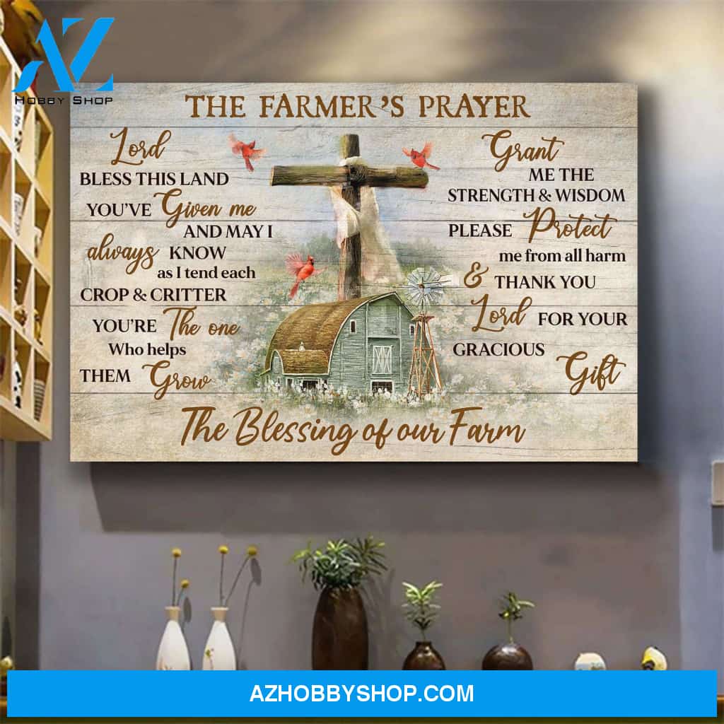 Jesus - Peaceful farm and Cardinal - Every moment Thank God - Landscape Canvas Prints - Wall Art