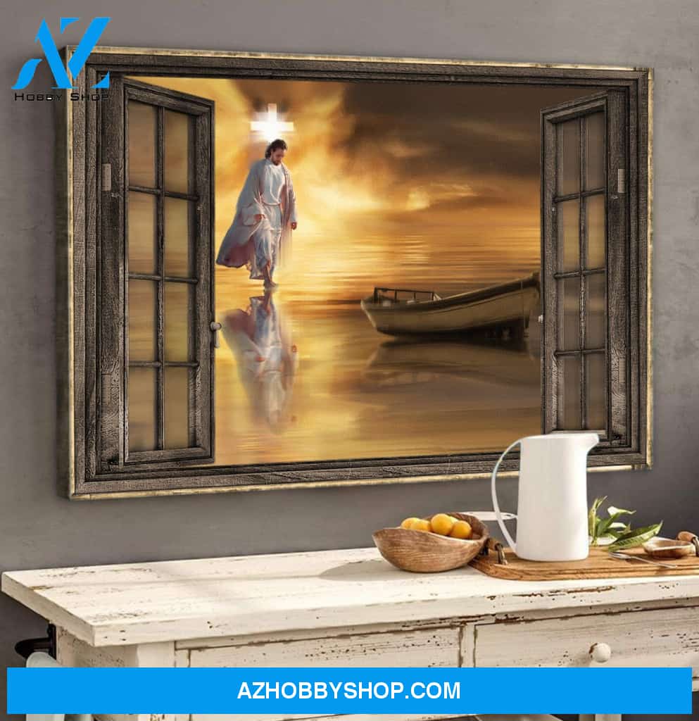Jesus - Through the windows 3 Jesus Landscape Canvas Prints - Wall Art