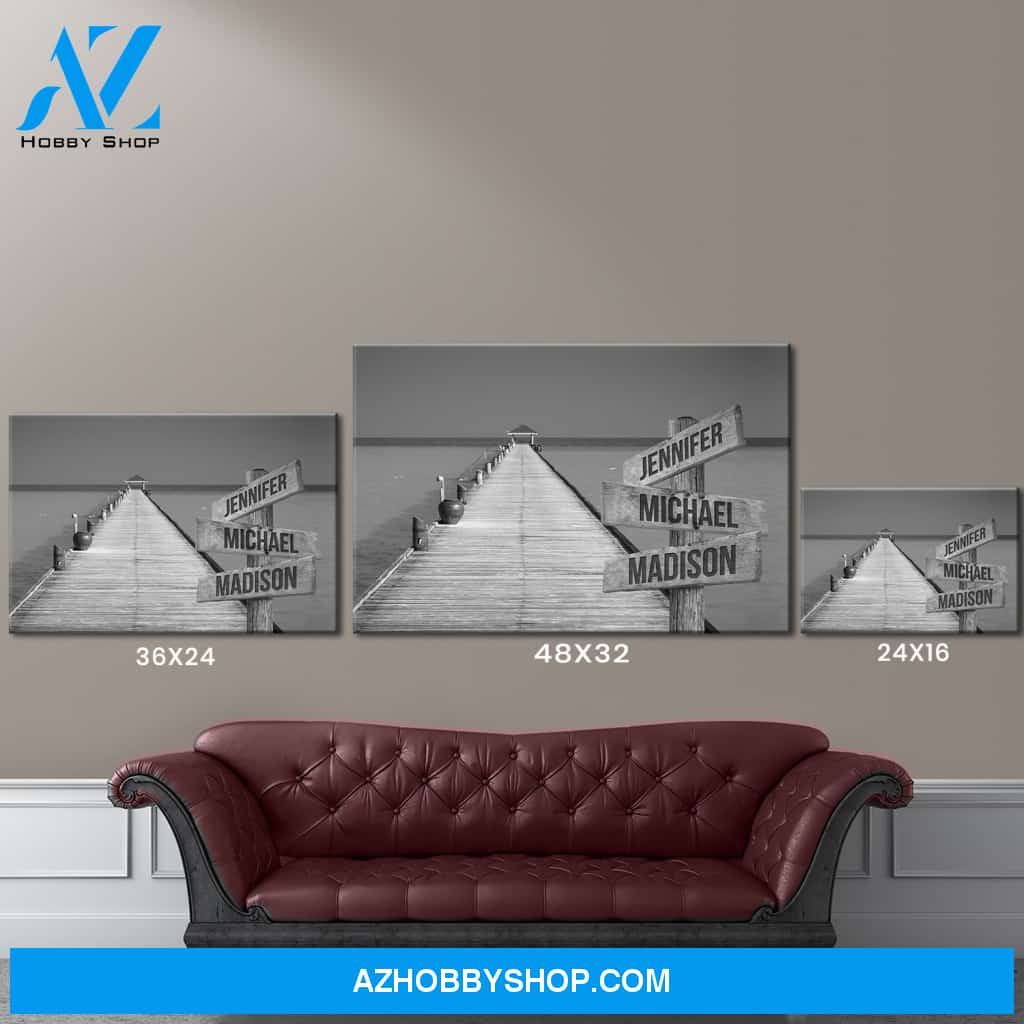 Lake Dock Multi-Names Premium Canvas 3