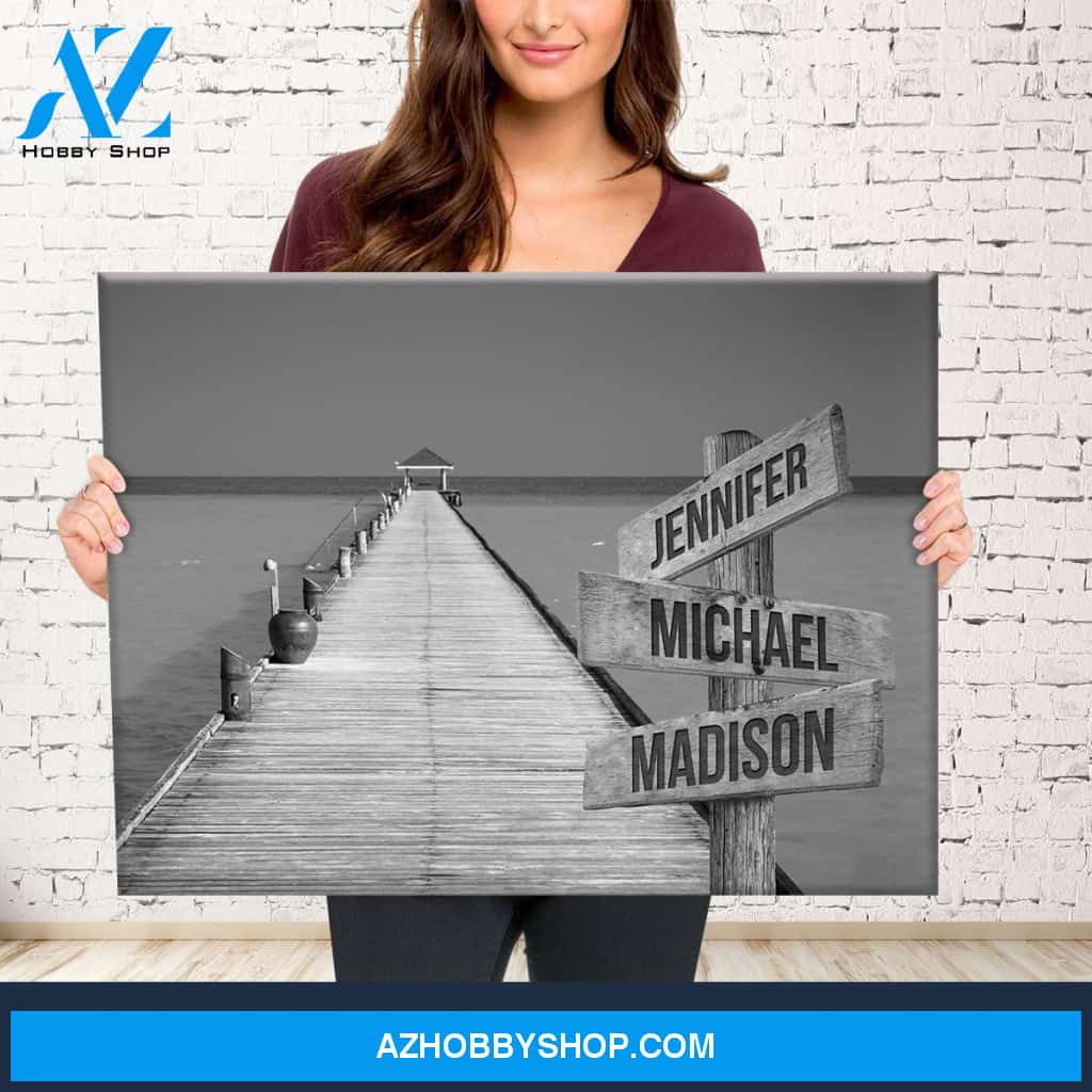 Lake Dock Multi-Names Premium Canvas 3
