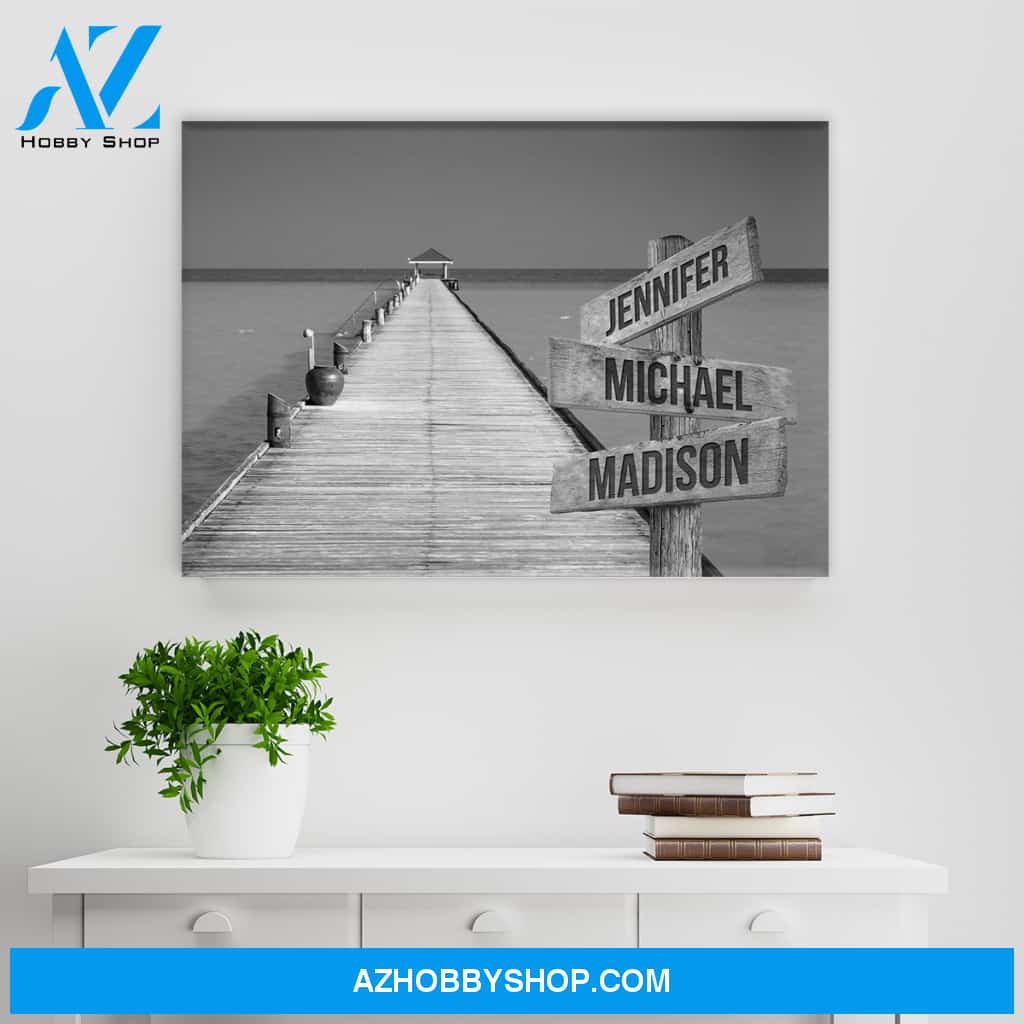 Lake Dock Multi-Names Premium Canvas 3