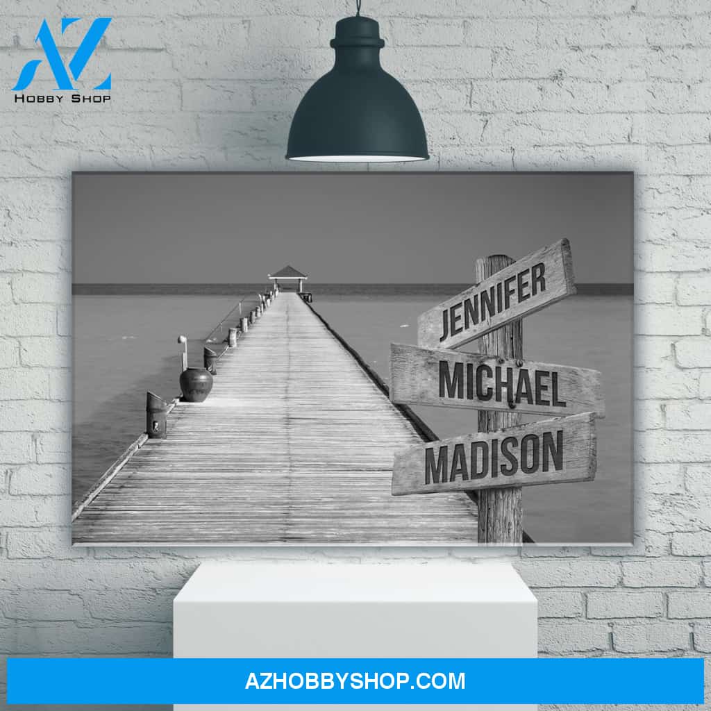 Lake Dock Multi-Names Premium Canvas 3