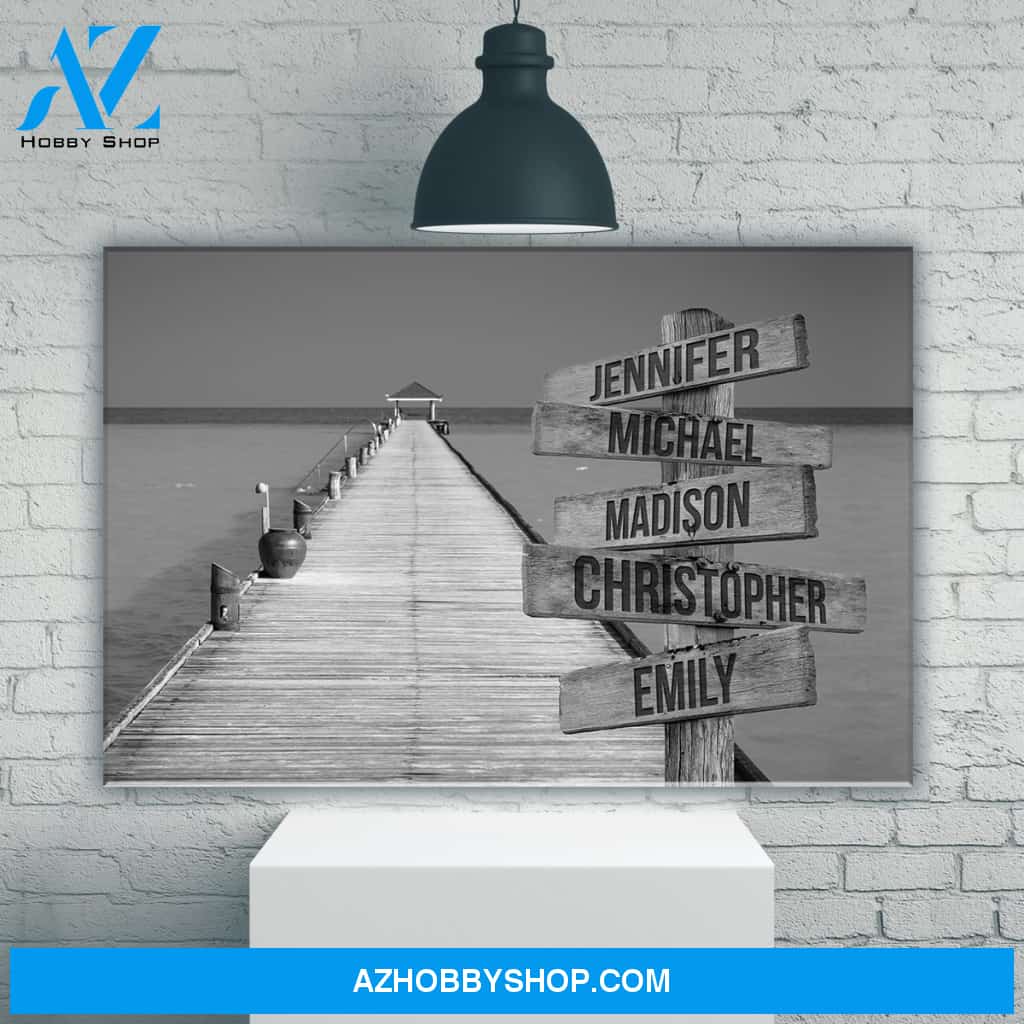 Lake Dock Multi-Names Premium Canvas 3