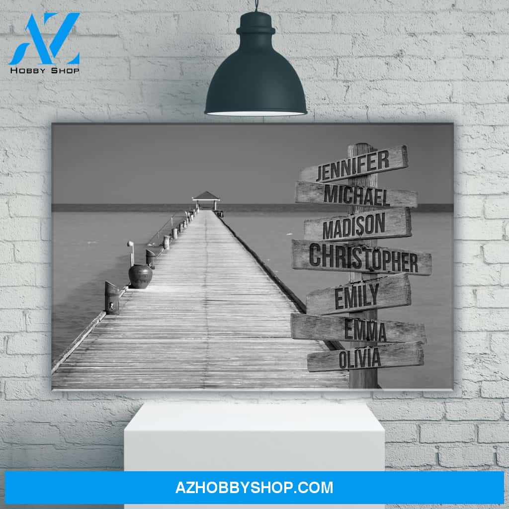 Lake Dock Multi-Names Premium Canvas 3