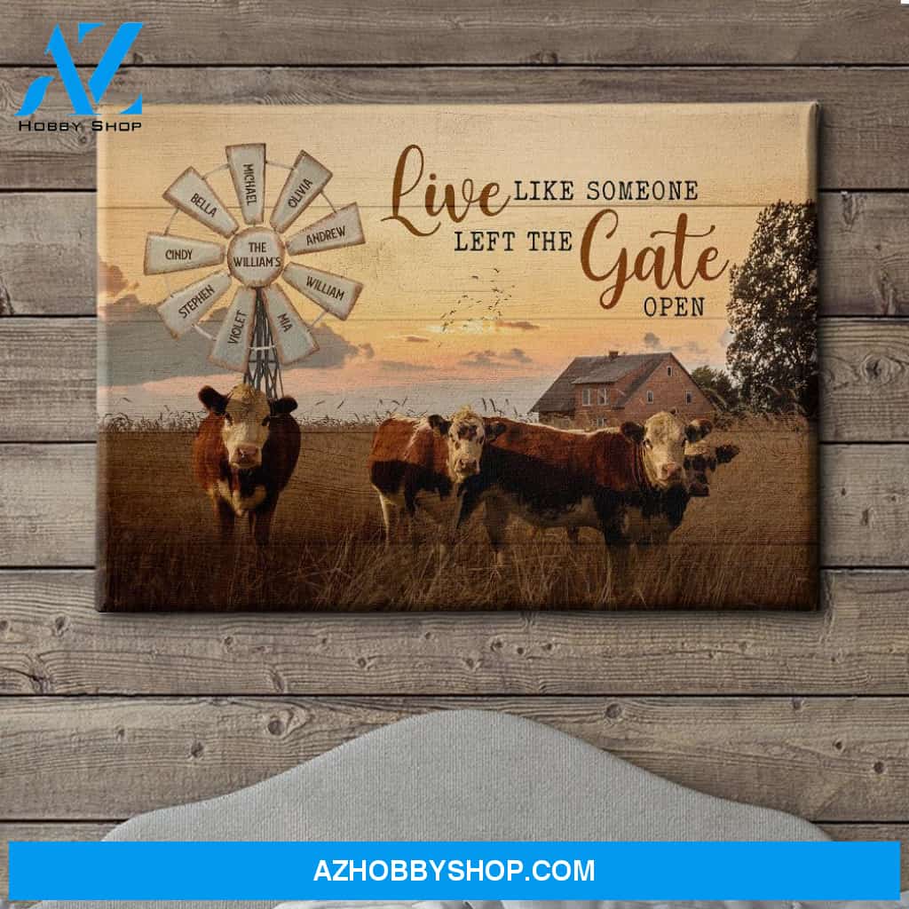 Left The Gate Open - Personalized Custom Name Canvas