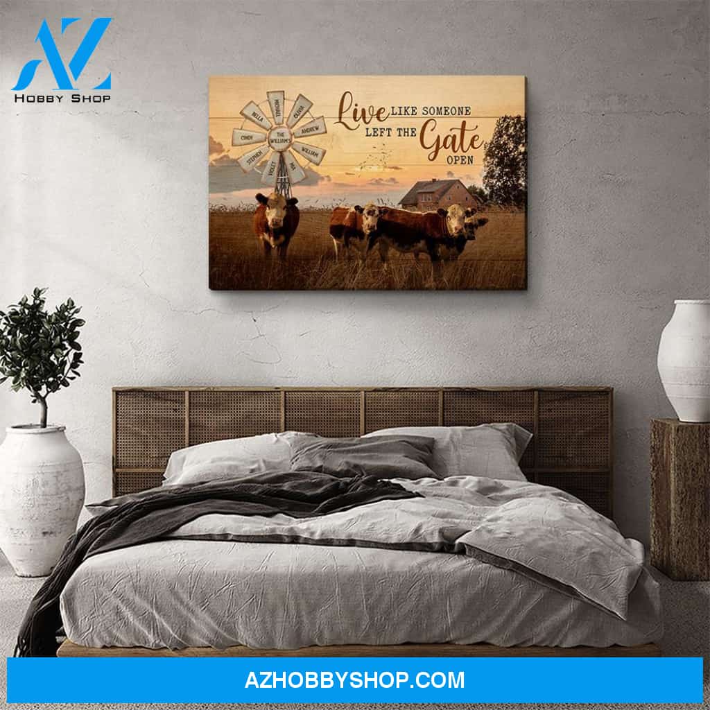 Left The Gate Open - Personalized Custom Name Canvas