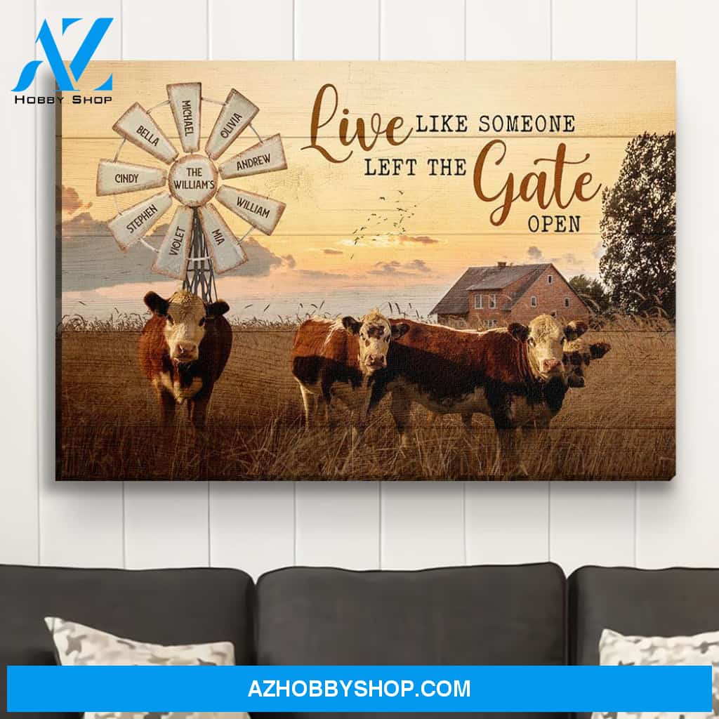 Left The Gate Open - Personalized Custom Name Canvas