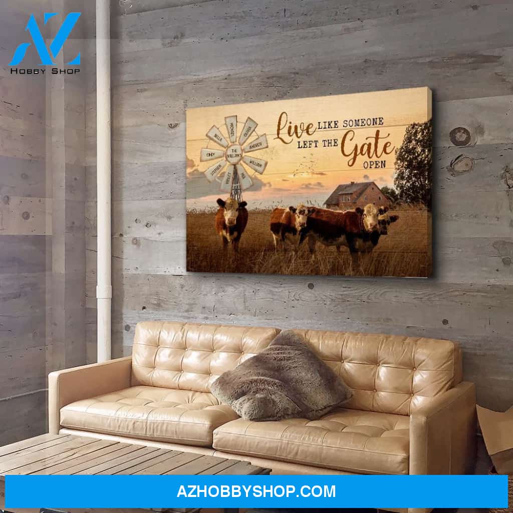 Left The Gate Open - Personalized Custom Name Canvas