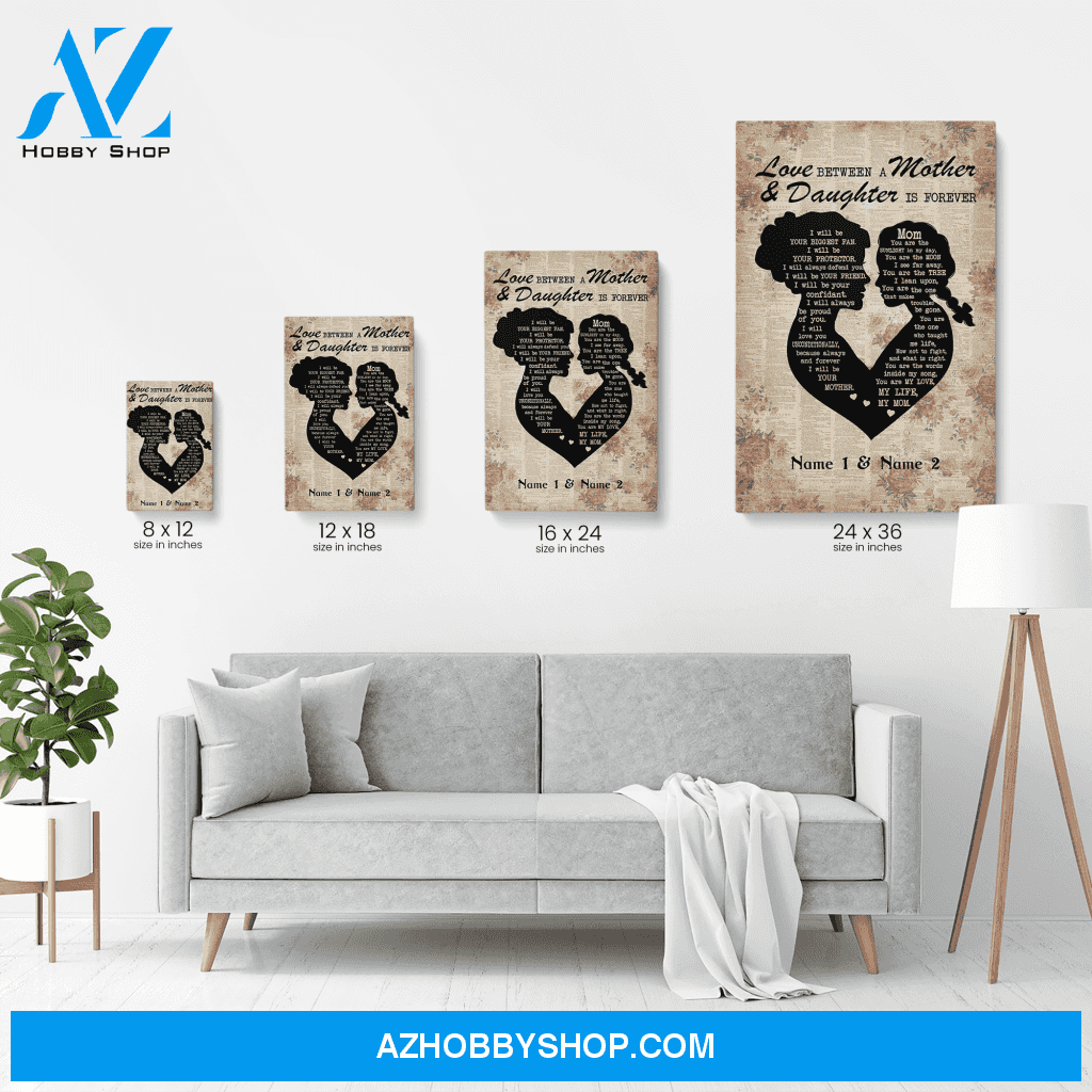 Love Between A Mother & Daughter Is Forever Canvas & Poster