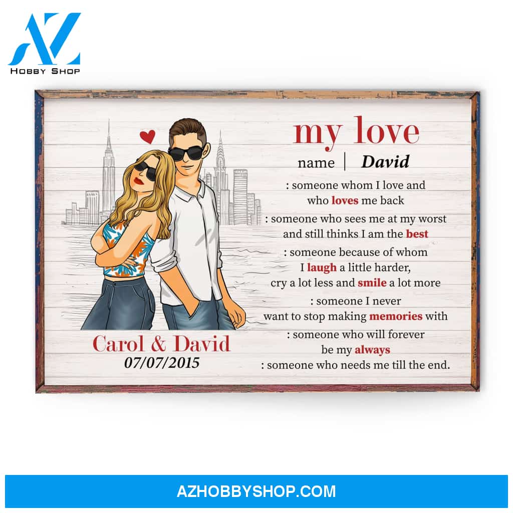 Love Definition, Couple Custom Poster/Canvas, Gift For Lovers
