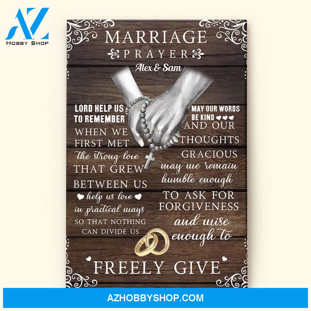 Marriage Prayer - Personalized Poster/Canvas - Anniversary Gift For Husband And Wife