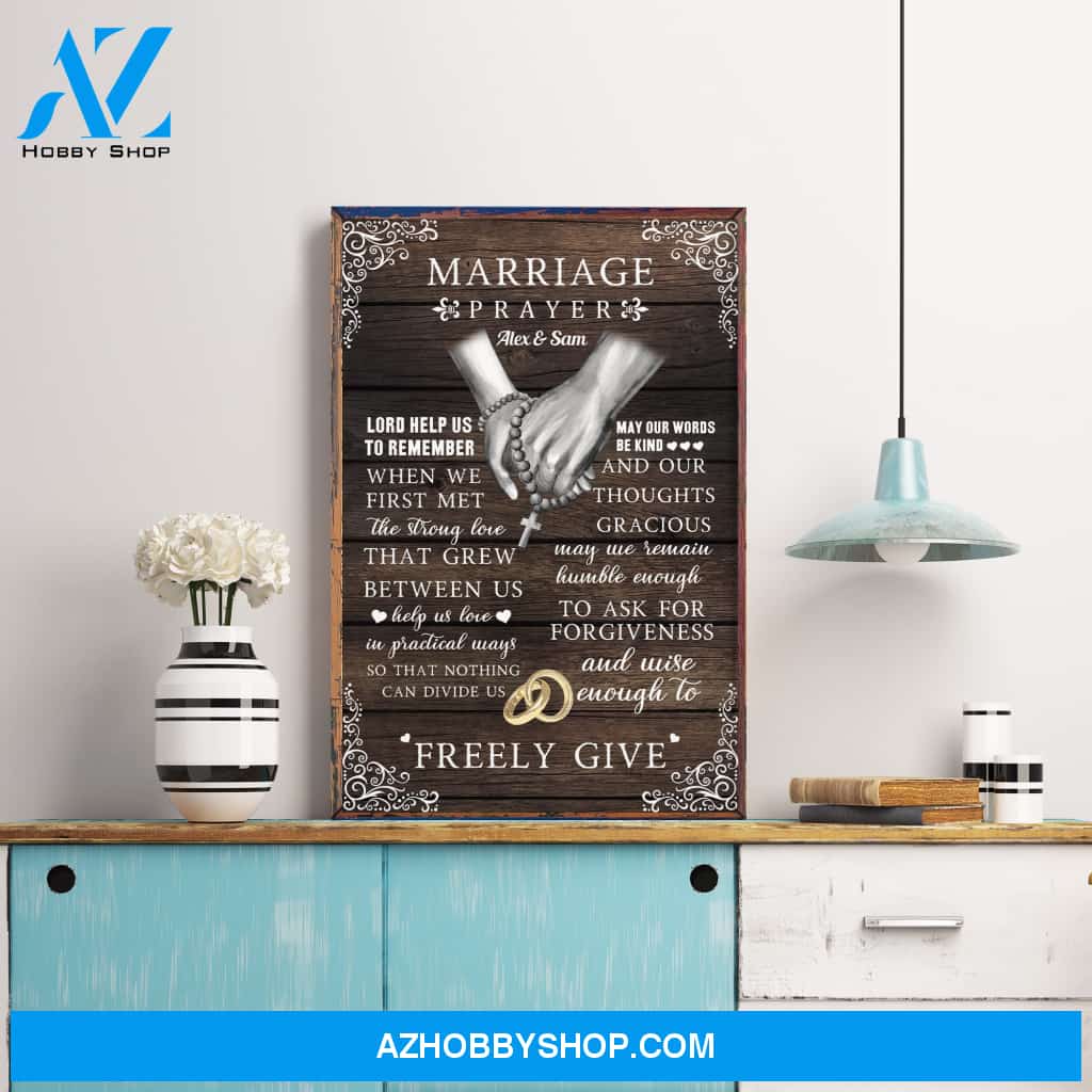 Marriage Prayer - Personalized Poster/Canvas - Anniversary Gift For Husband And Wife