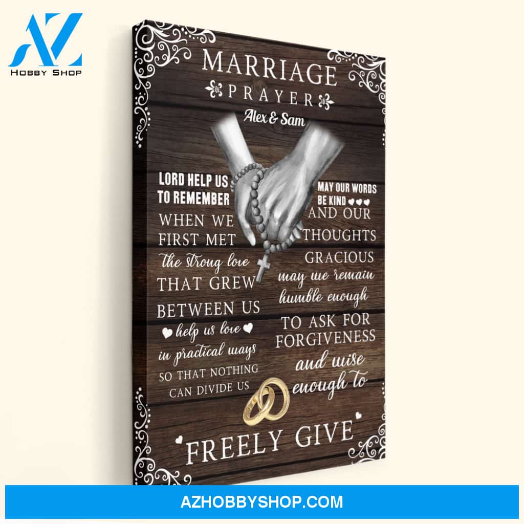 Marriage Prayer - Personalized Poster/Canvas - Anniversary Gift For Husband And Wife