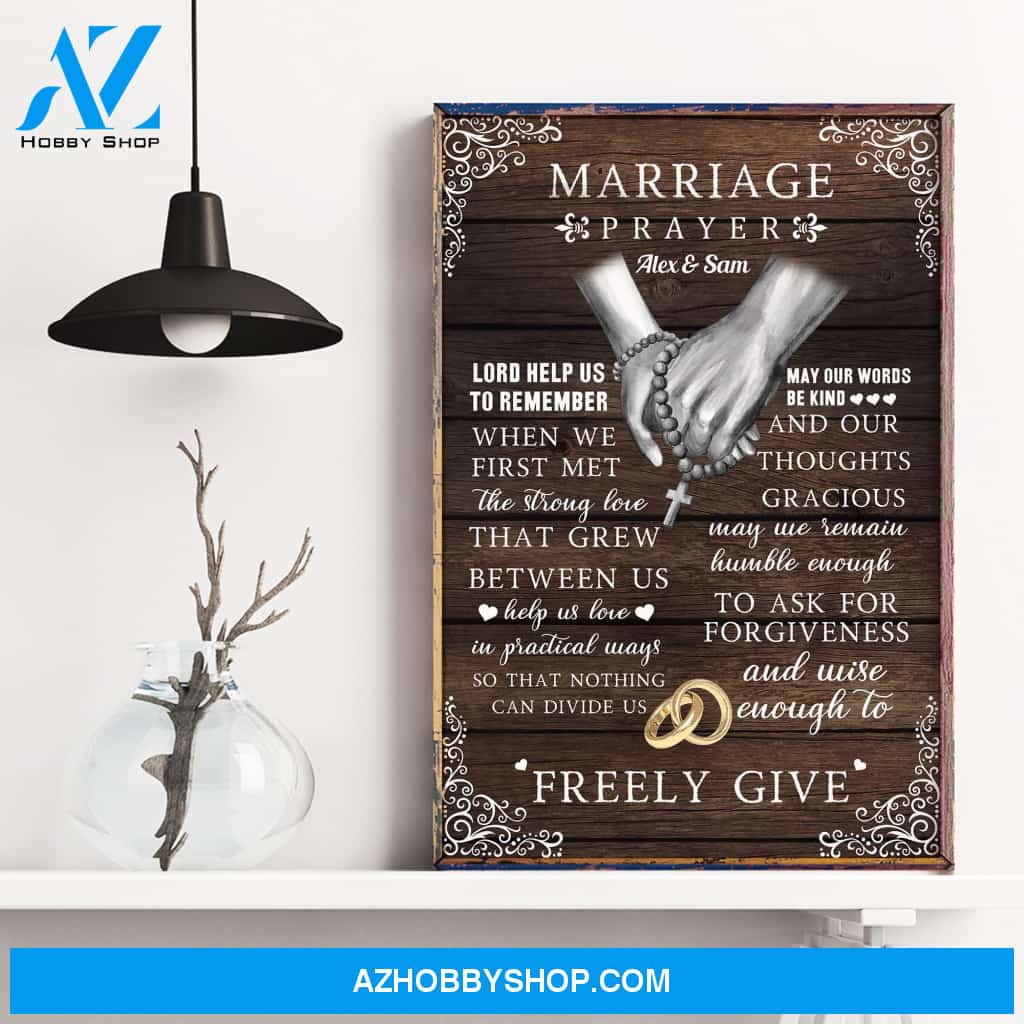 Marriage Prayer - Personalized Poster/Canvas - Anniversary Gift For Husband And Wife