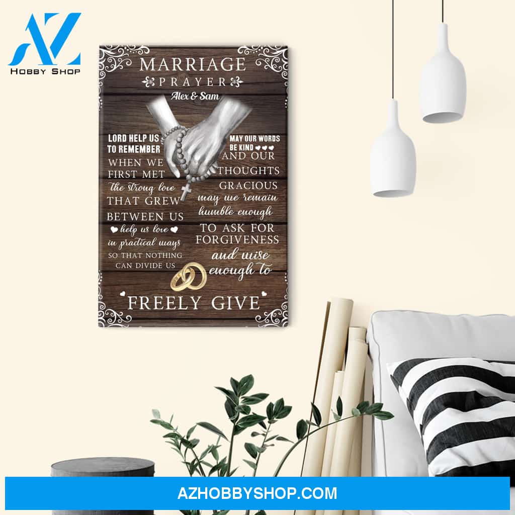 Marriage Prayer - Personalized Poster/Canvas - Anniversary Gift For Husband And Wife