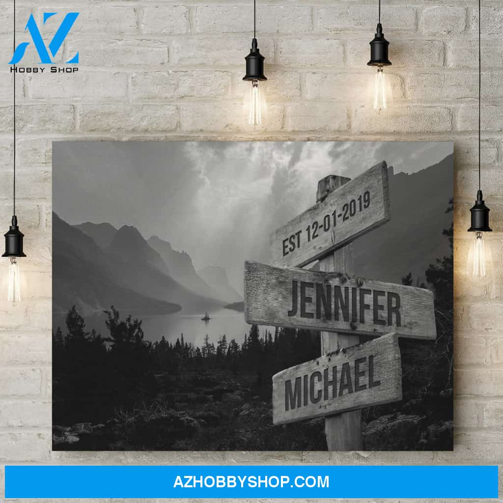 Mountain Range Names Premium Canvas