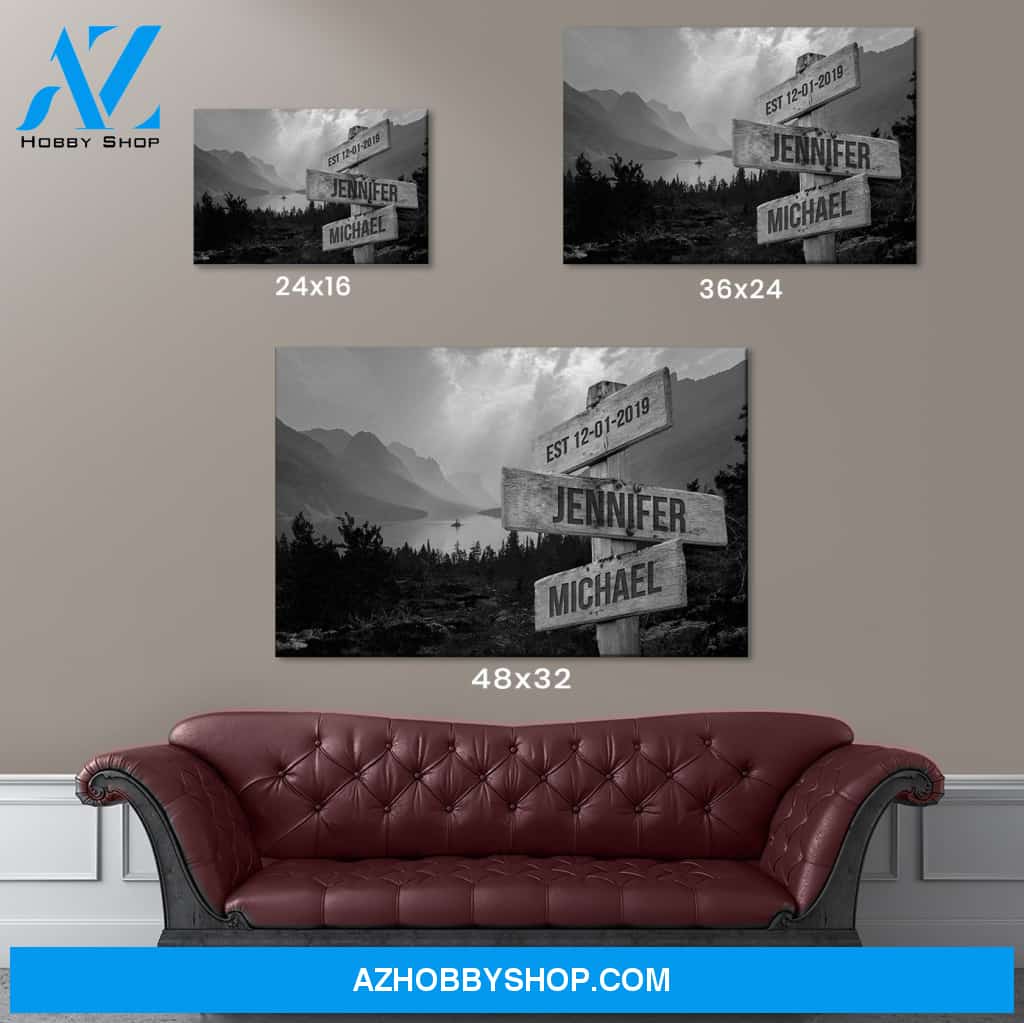 Mountain Range Names Premium Canvas