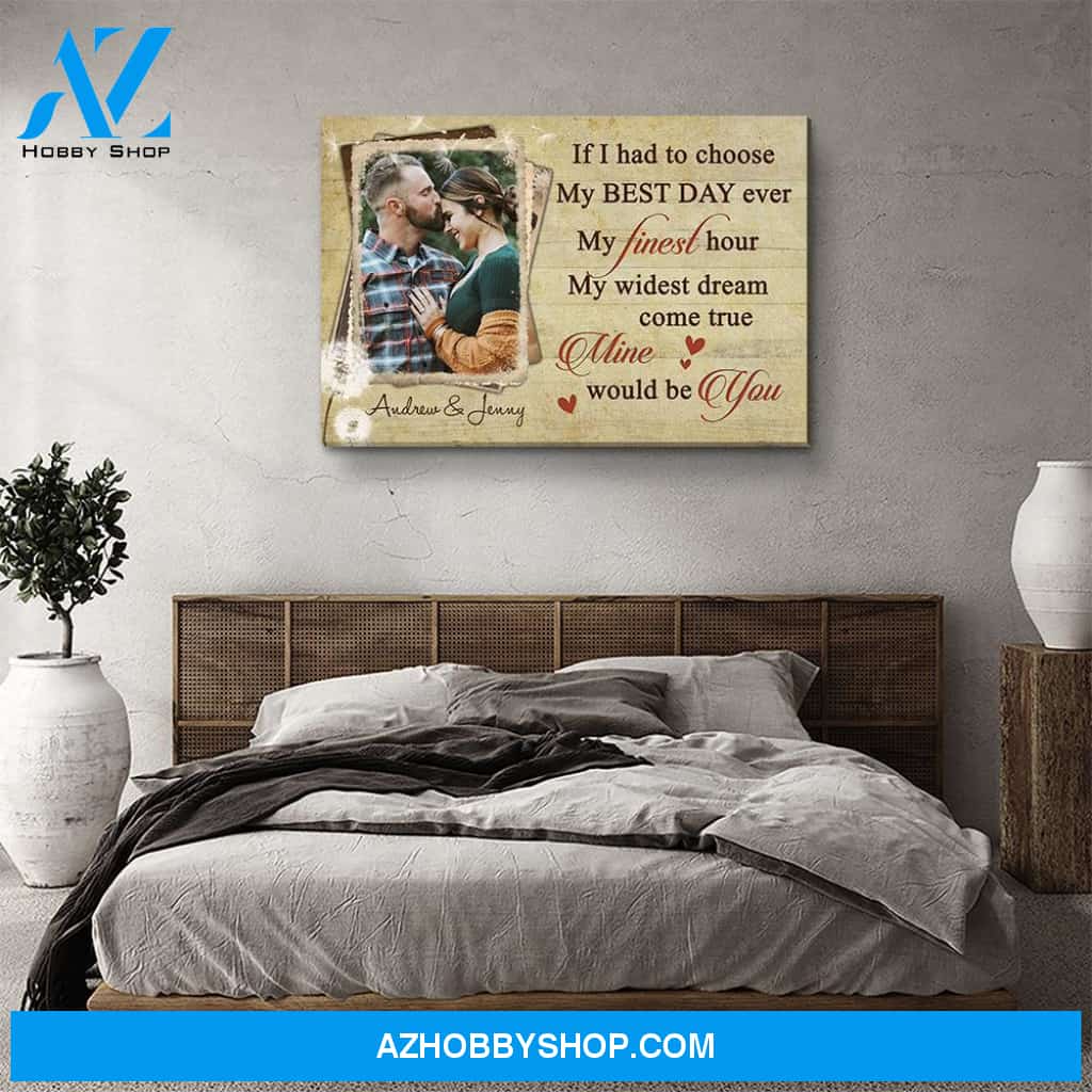 My Best Day Ever - Personalized Custom Photo Canvas