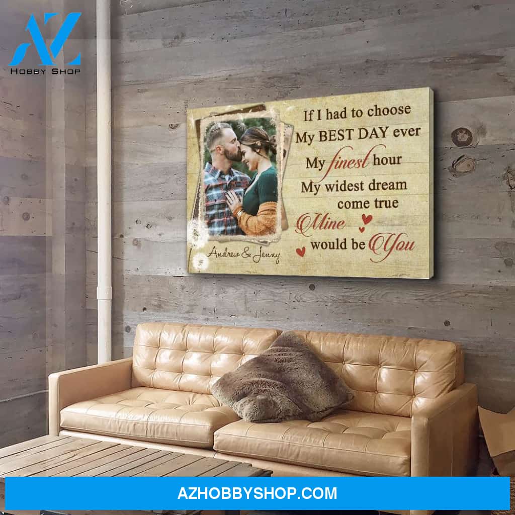 My Best Day Ever - Personalized Custom Photo Canvas