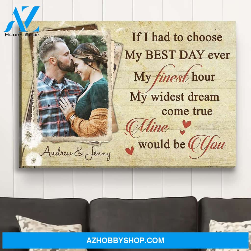 My Best Day Ever - Personalized Custom Photo Canvas