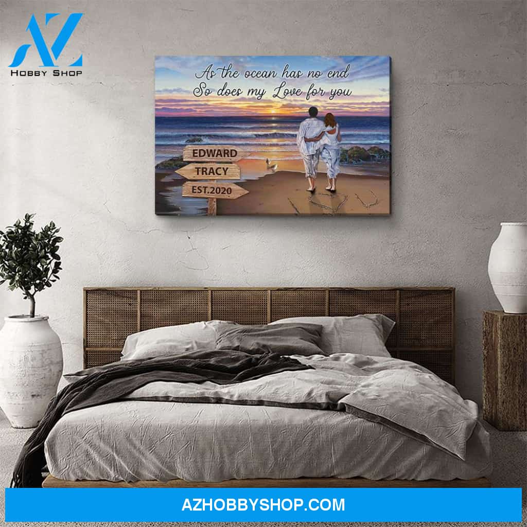 My Love For You - Personalized Custom Name Canvas