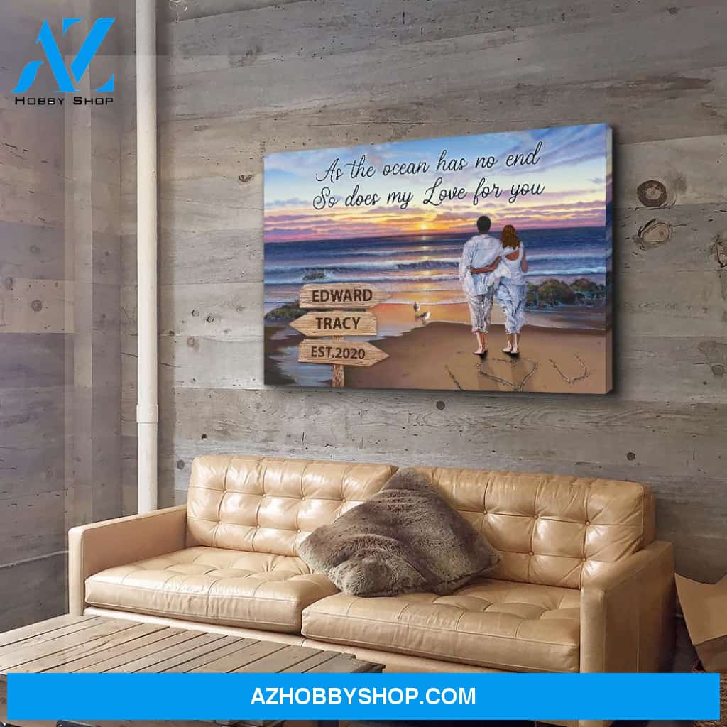 My Love For You - Personalized Custom Name Canvas