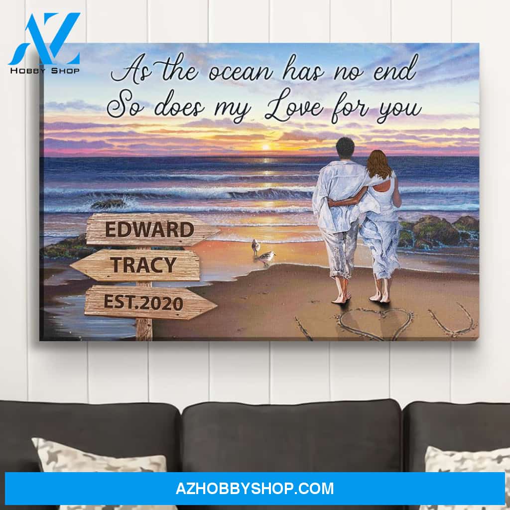 My Love For You - Personalized Custom Name Canvas