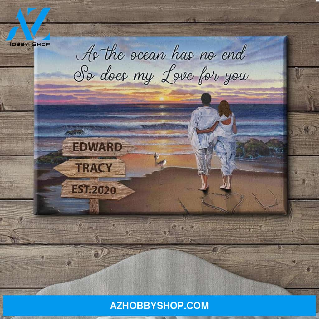 My Love For You - Personalized Custom Name Canvas
