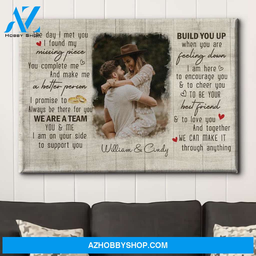 My Missing Piece - Personalized Custom Photo Canvas