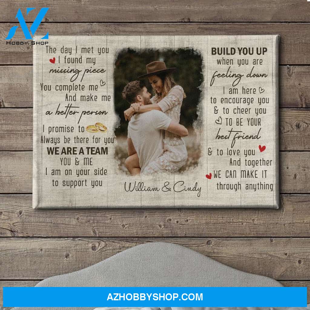 My Missing Piece - Personalized Custom Photo Canvas