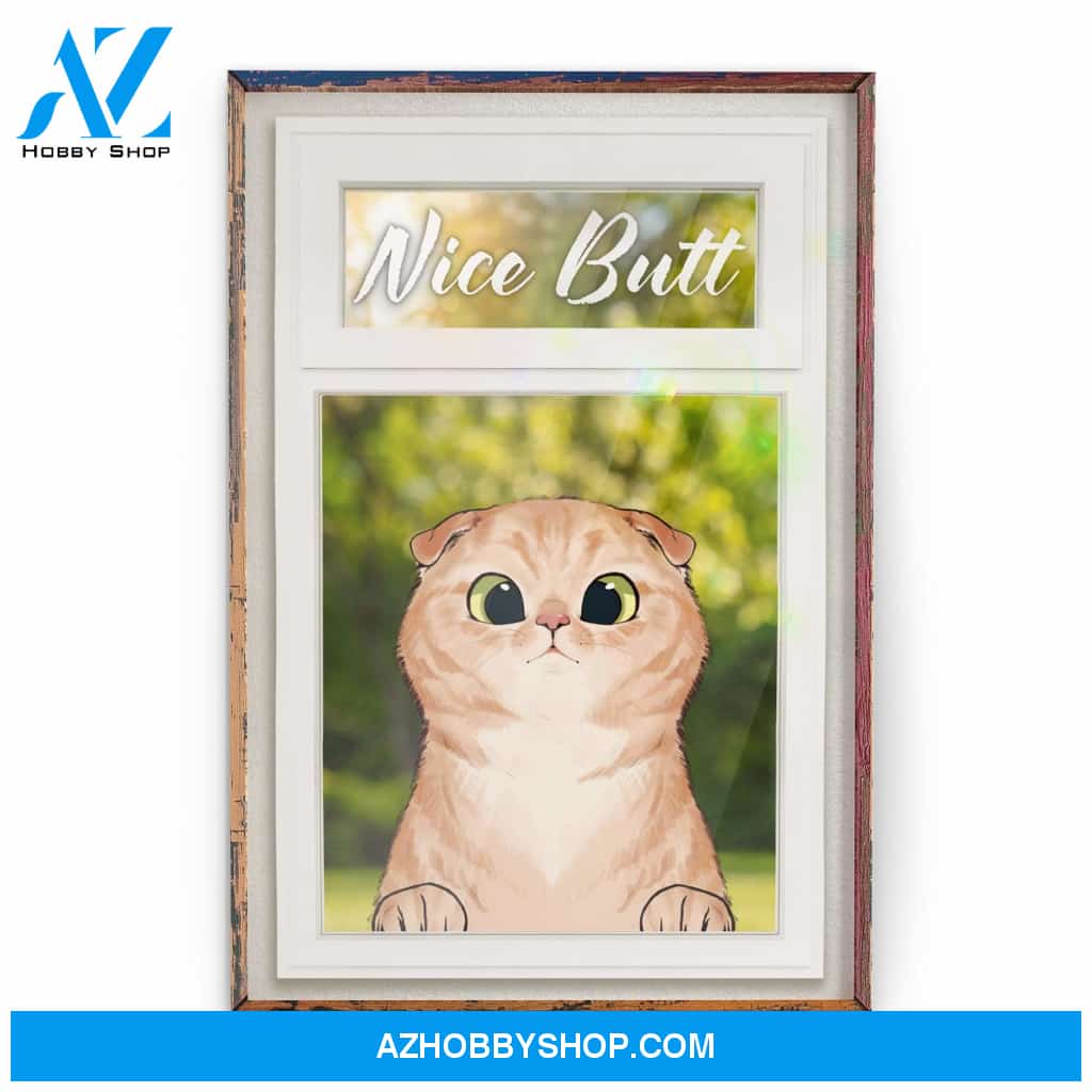 Nice Butt - Peeking Cats Poster & Canvas