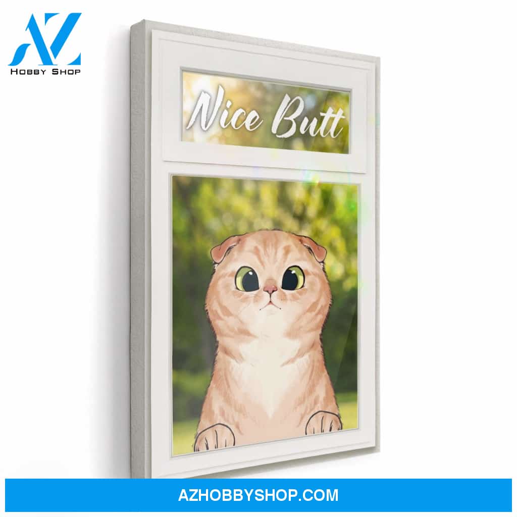 Nice Butt - Peeking Cats Poster & Canvas