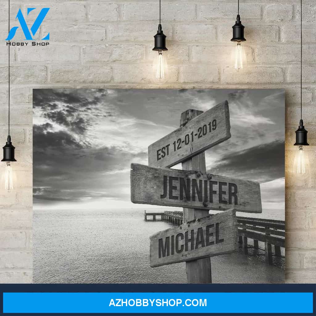 Ocean Dock Multi-Names Premium Canvas