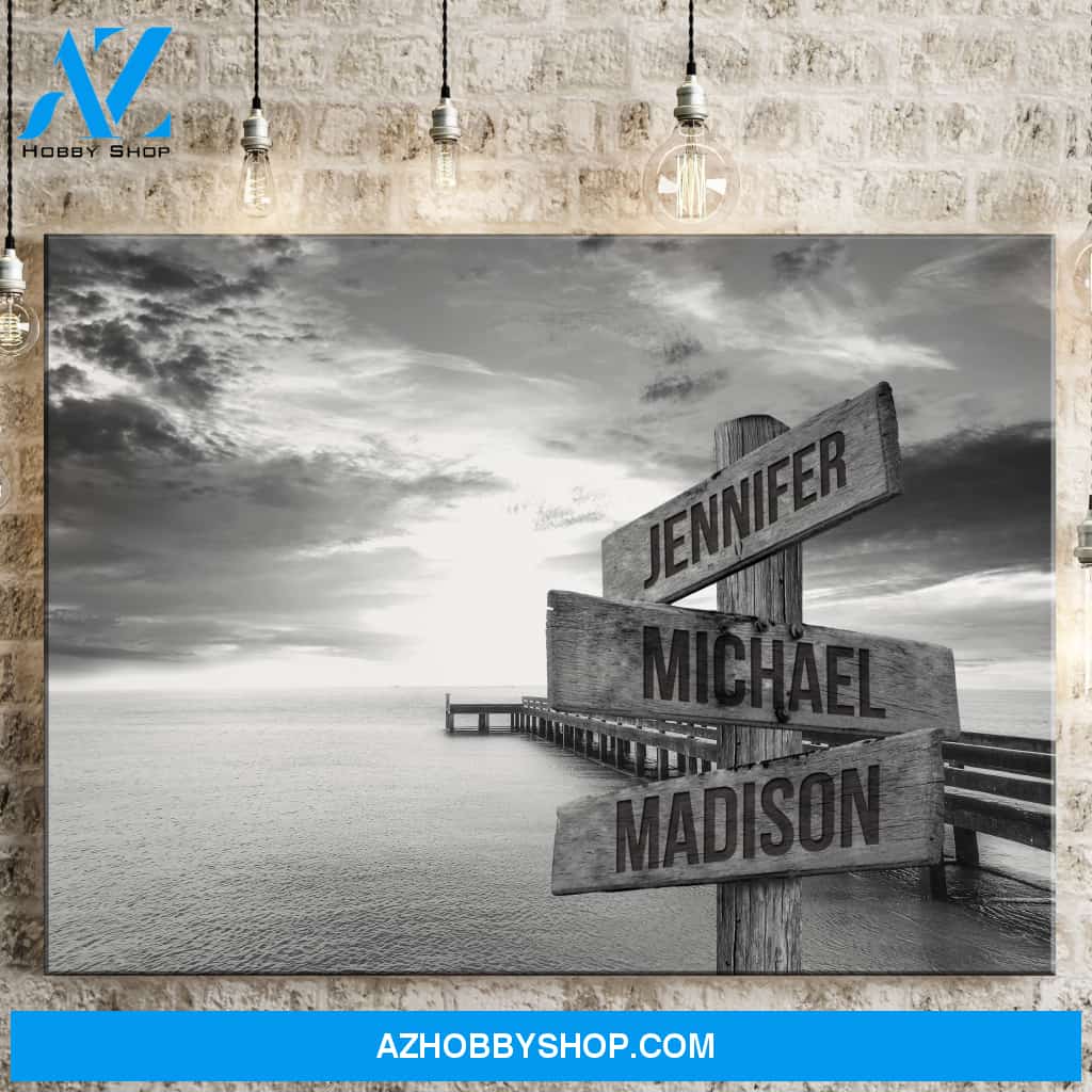 Ocean Dock Multi-Names Premium Canvas