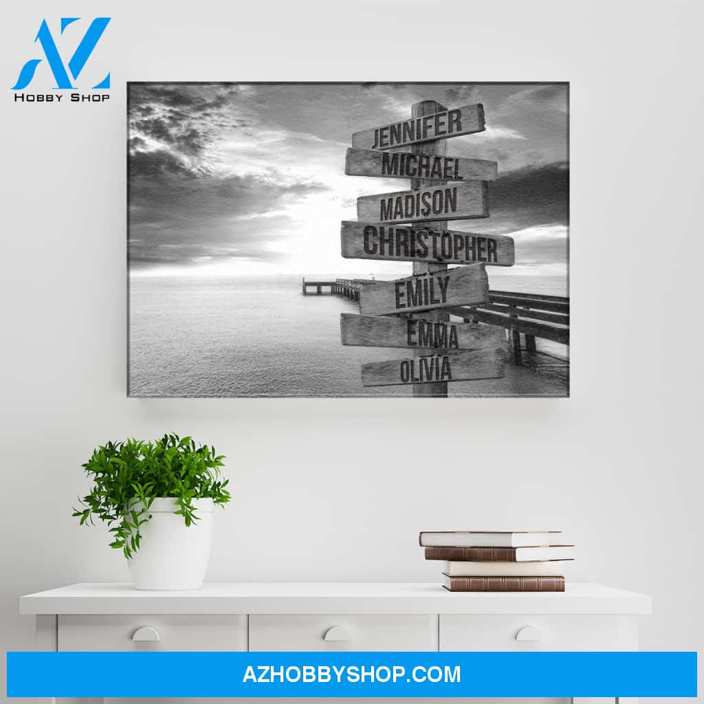 Ocean Dock Multi-Names Premium Canvas