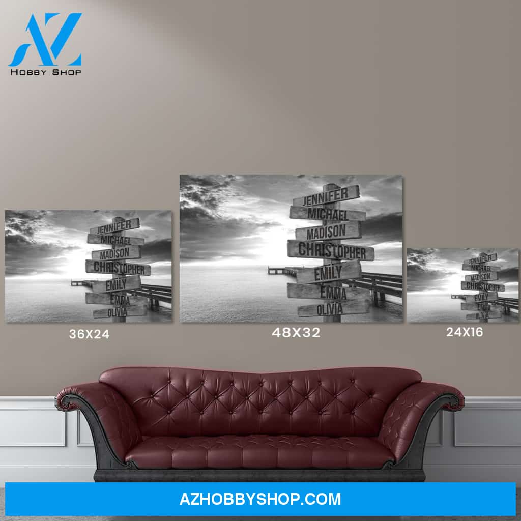 Ocean Dock Multi-Names Premium Canvas