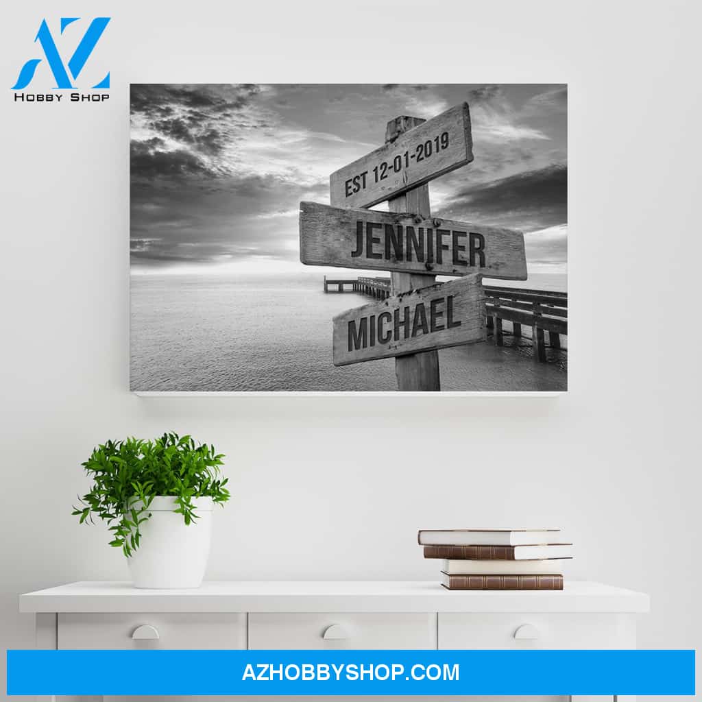 Ocean Dock Names Premium Canvas