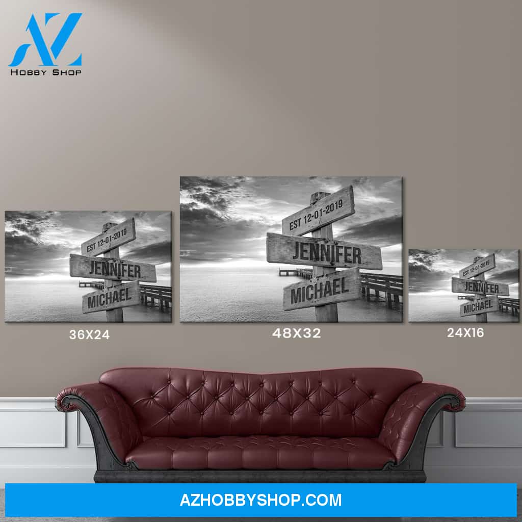 Ocean Dock Names Premium Canvas