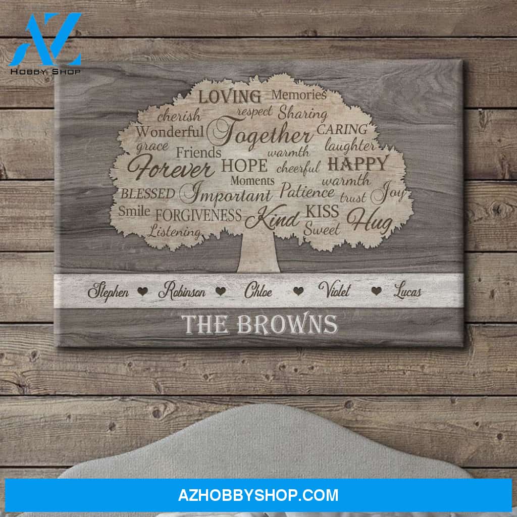 Our Family - Personalized Custom Name Canvas