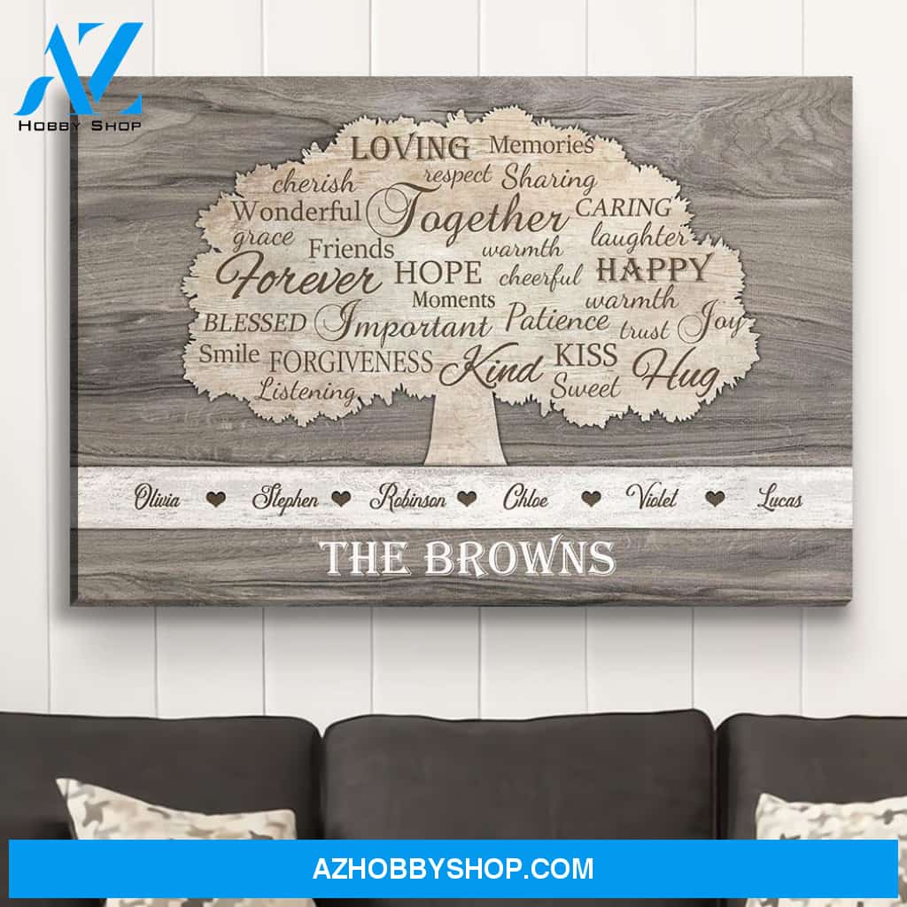 Our Family - Personalized Custom Name Canvas