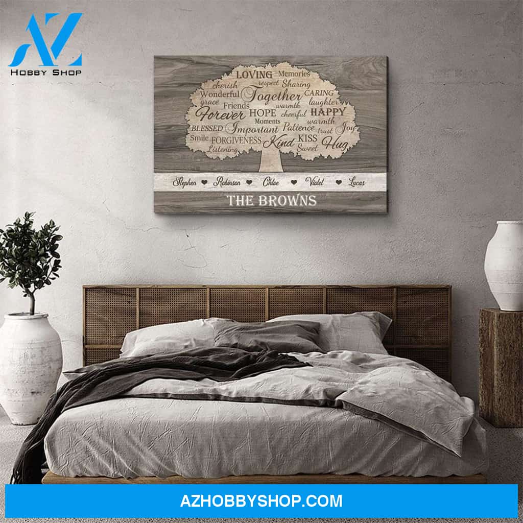 Our Family - Personalized Custom Name Canvas