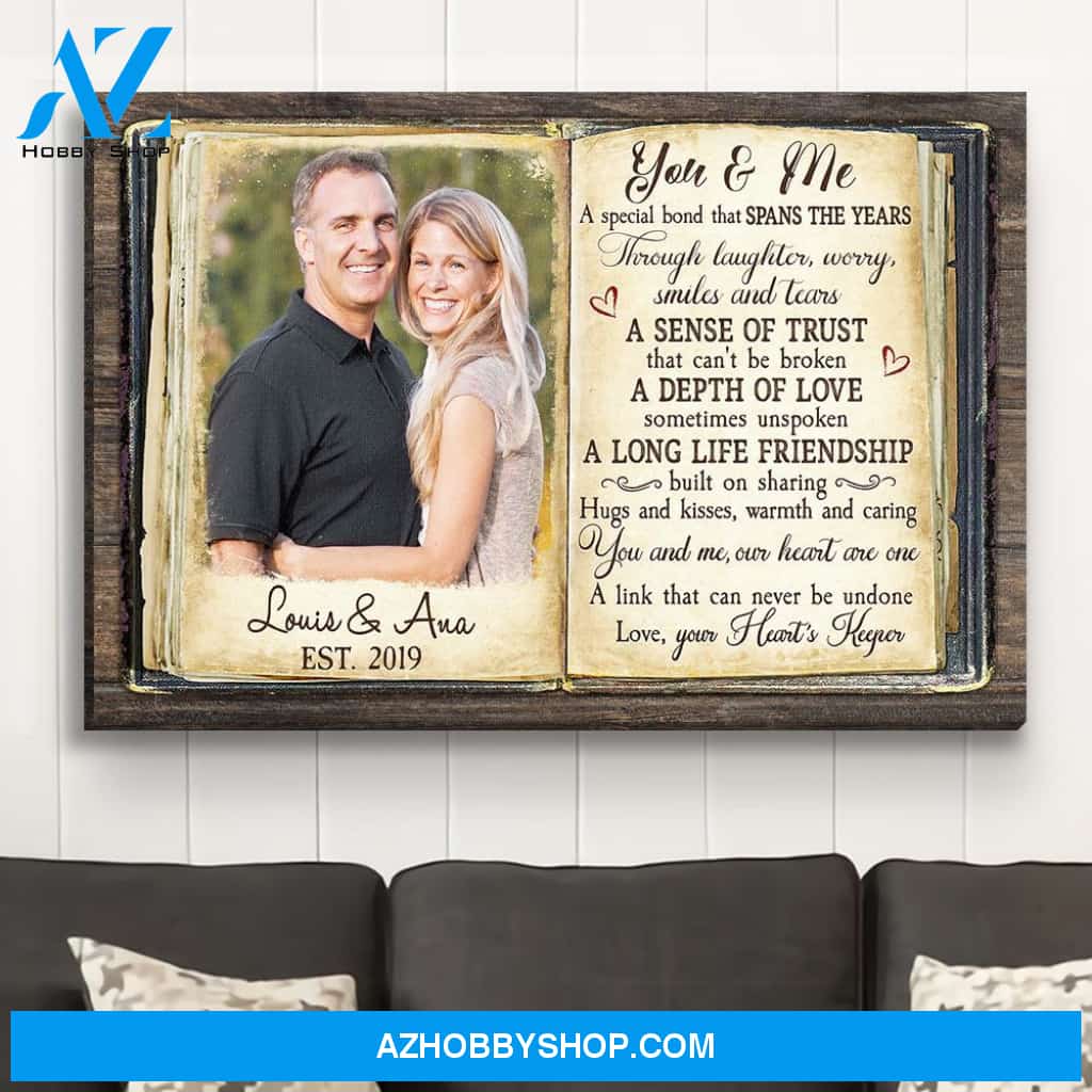Our Hearts Are One - Personalized Custom Photo Canvas