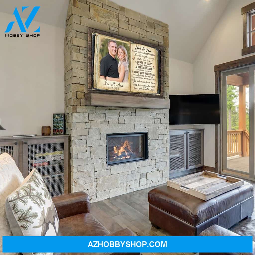 Our Hearts Are One - Personalized Custom Photo Canvas