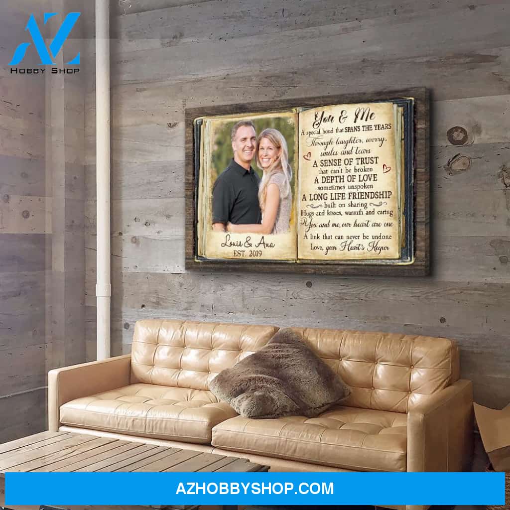 Our Hearts Are One - Personalized Custom Photo Canvas