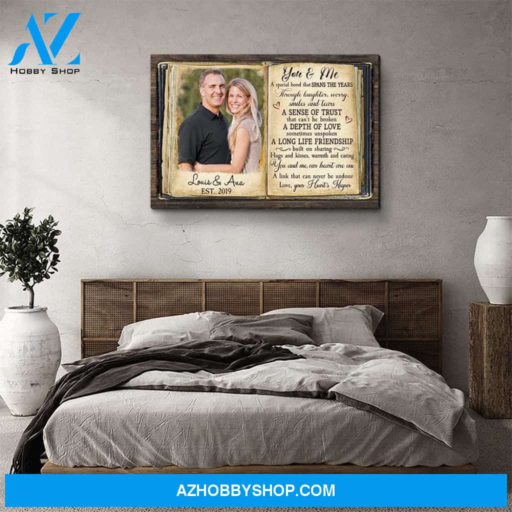 Our Hearts Are One - Personalized Custom Photo Canvas