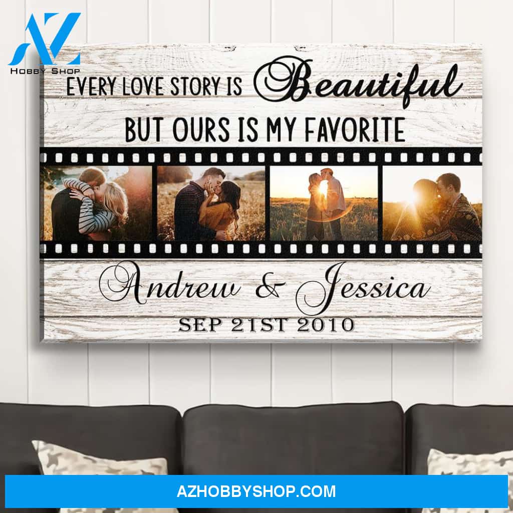 Our Love Story - Personalized Custom Photo Canvas