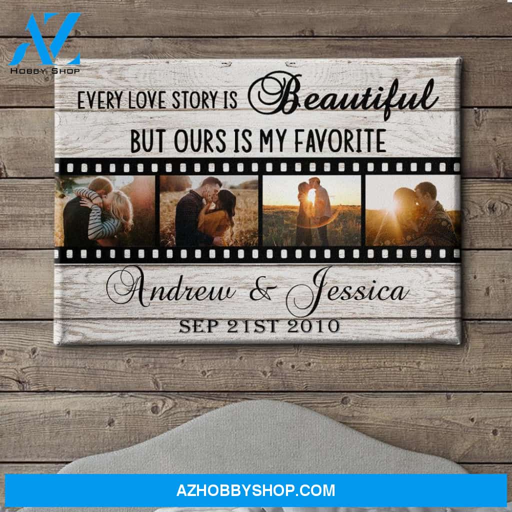 Our Love Story - Personalized Custom Photo Canvas